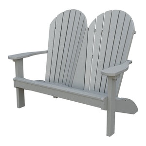 Amish Adirondack 4' Poly Loveseat in Light Gray