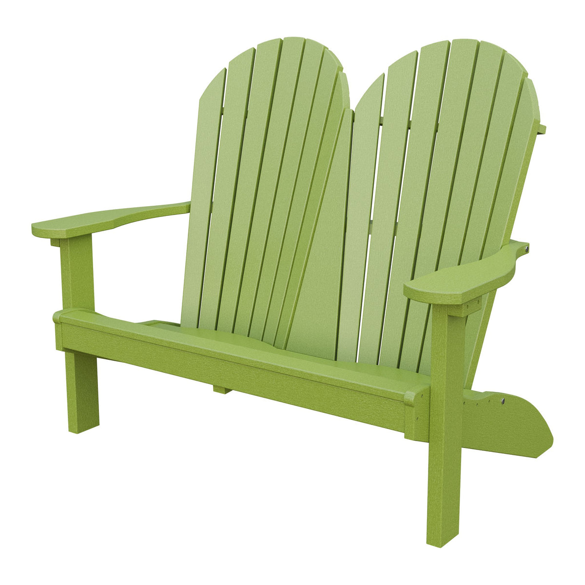Amish Adirondack 4' Poly Loveseat in Tropical Lime Green