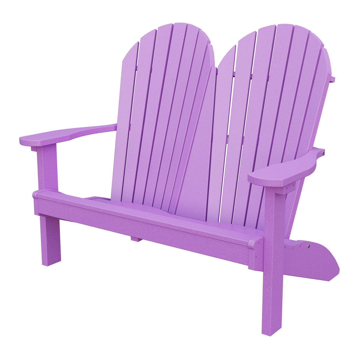 Amish Adirondack 4' Poly Loveseat in Bright Purple
