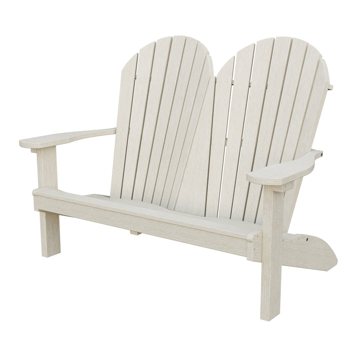 Amish Adirondack 4' Poly Loveseat in Seashell