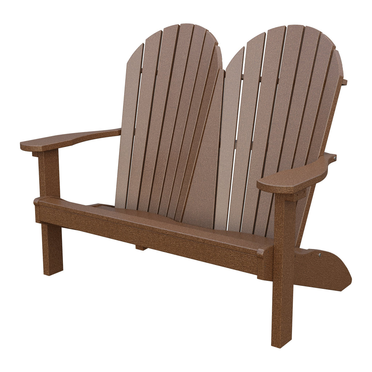 Amish Adirondack 4' Poly Loveseat in Tudor Brown