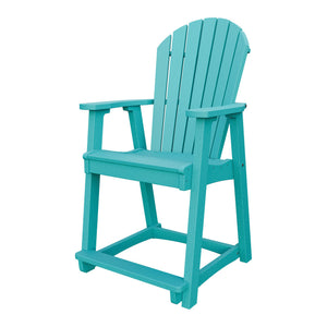 Amish Adirondack Poly Counter Chair in Aruba Blue