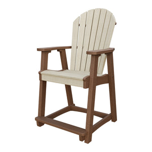 Amish Adirondack Poly Counter Chair in Birchwood & Tudor Brown