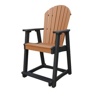 Amish Adirondack Poly Counter Chair in Cedar & Black