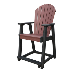 Amish Adirondack Poly Counter Chair in Cherrywood & Black