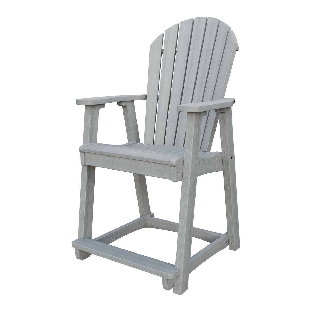 Amish Adirondack Poly Counter Chair in Driftwood Gray