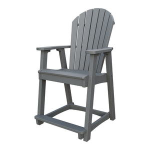Amish Adirondack Poly Counter Chair in Gray