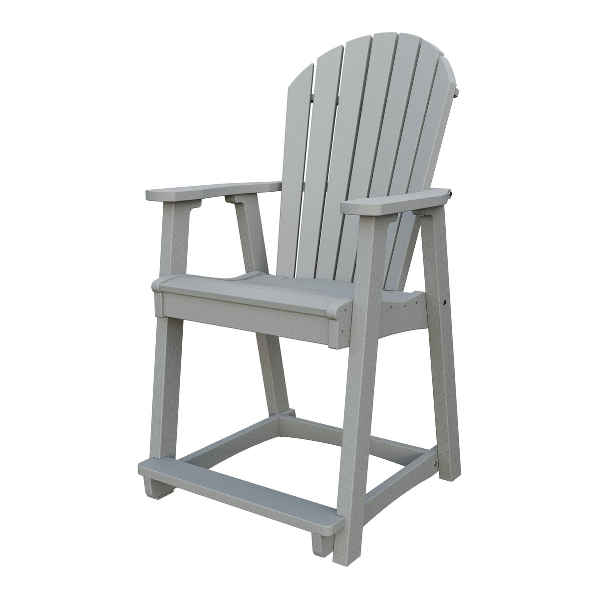 Amish Adirondack Poly Counter Chair in Light Gray