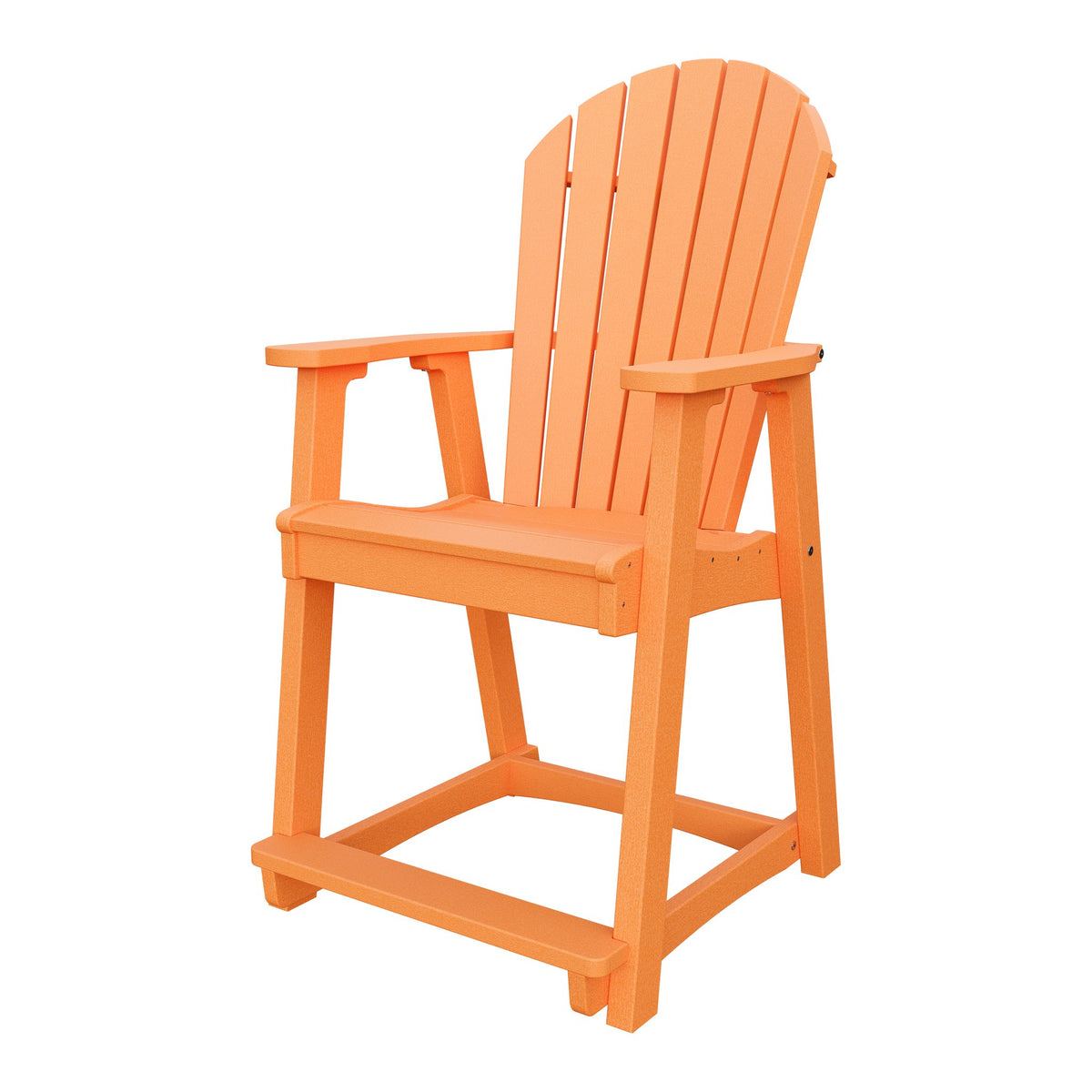 Amish Adirondack Poly Counter Chair in Bright Orange
