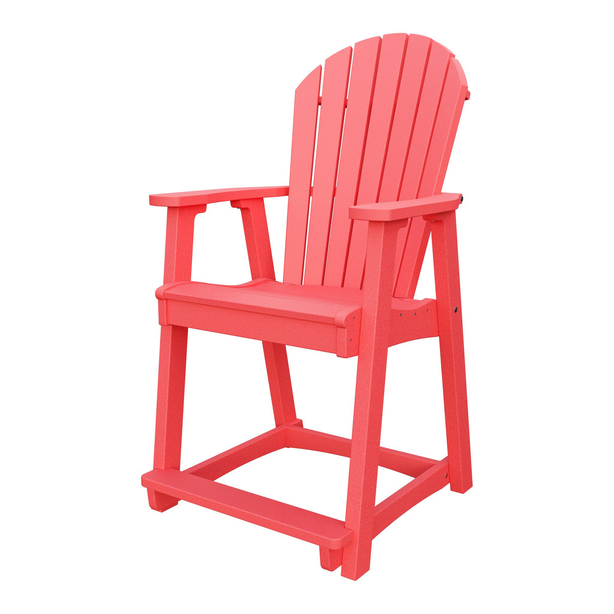 Amish Adirondack Poly Counter Chair in Red