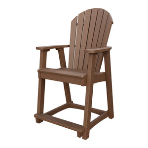 Amish Adirondack Poly Counter Chair in Tudor Brown