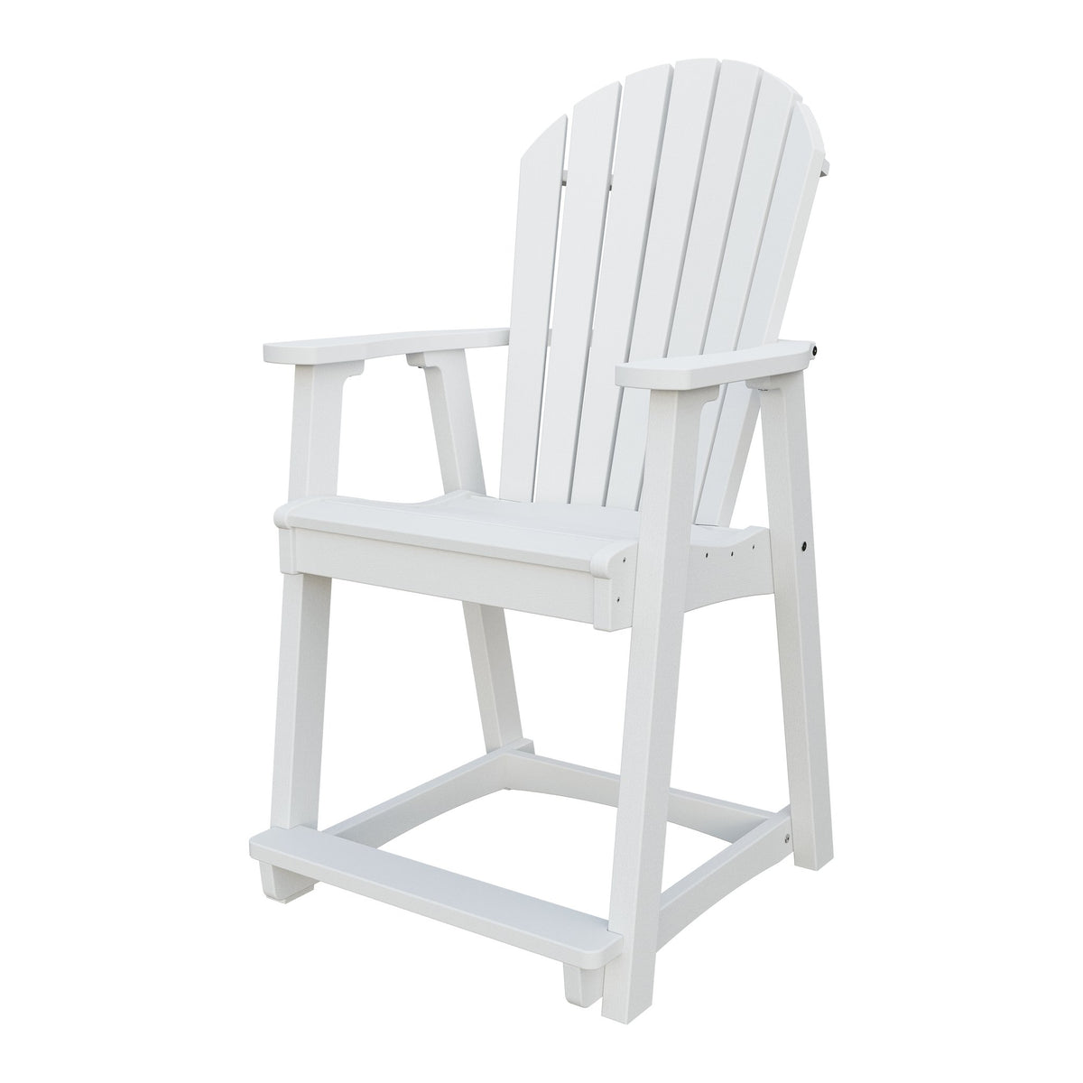 Amish Adirondack Poly Counter Chair in Bright White