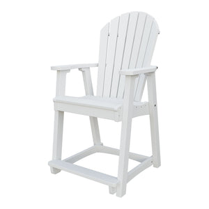 Amish Adirondack Poly Counter Chair in Bright White