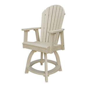Amish Adirondack Swivel Counter Height Chair in Birchwood