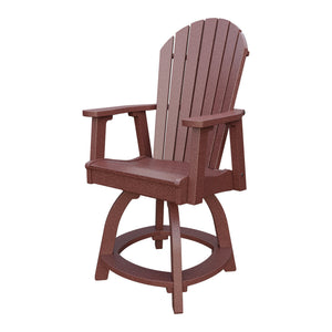 Amish Adirondack Swivel Counter-Height Rocker in Cherrywood
