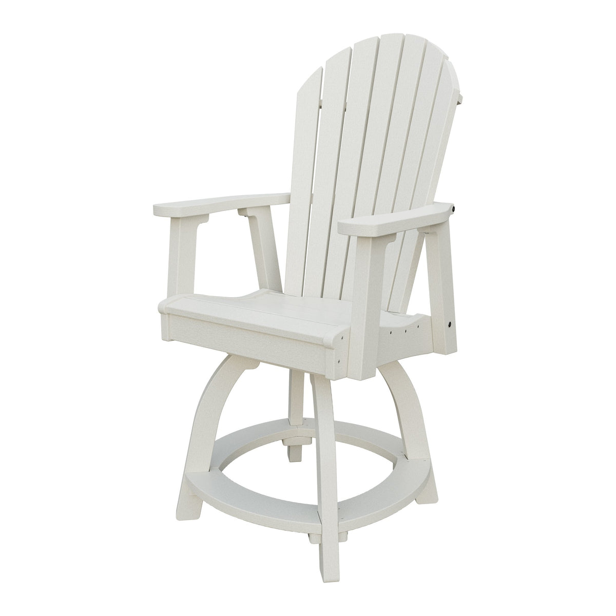 Amish Adirondack Swivel Counter Height Chair in Ivory