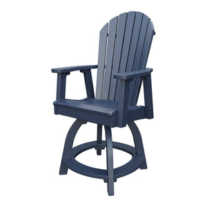 Amish Adirondack Swivel Counter-Height Rocker in Patriot Blue
