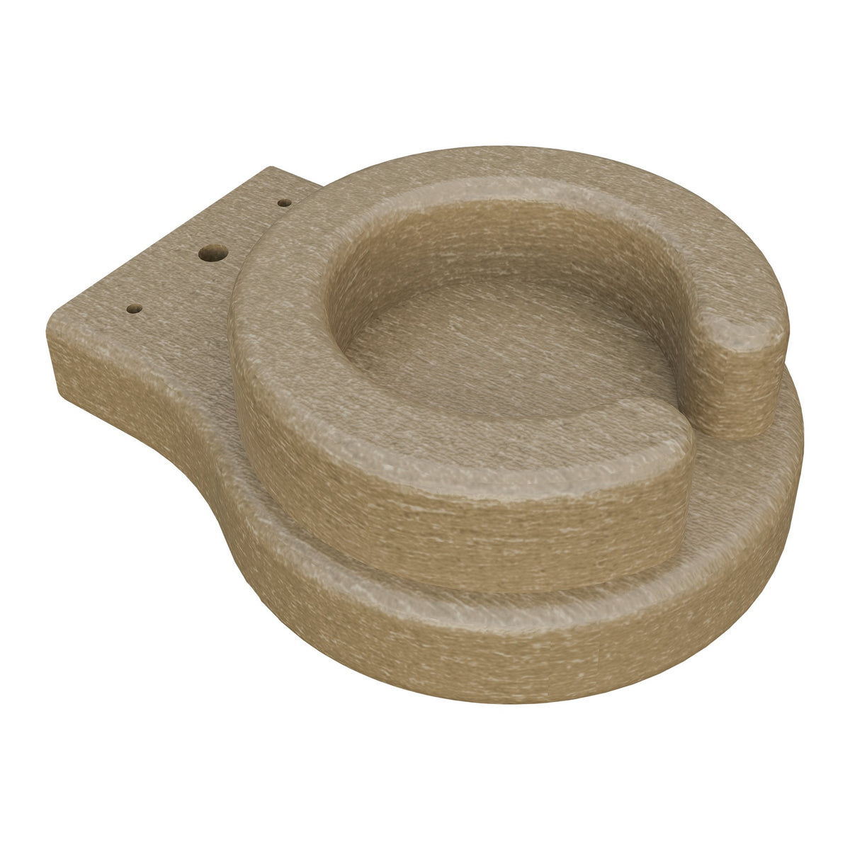 Amish Adirondack Poly Cup Holder in Weathered Wood