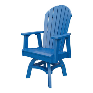 Amish Adirondack Swivel Dining Rocker in Blue
