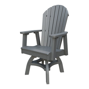 Amish Adirondack Swivel Dining Rocker in Gray