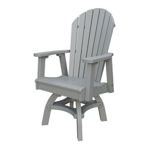 Amish Adirondack Swivel Dining Chair in Light Gray