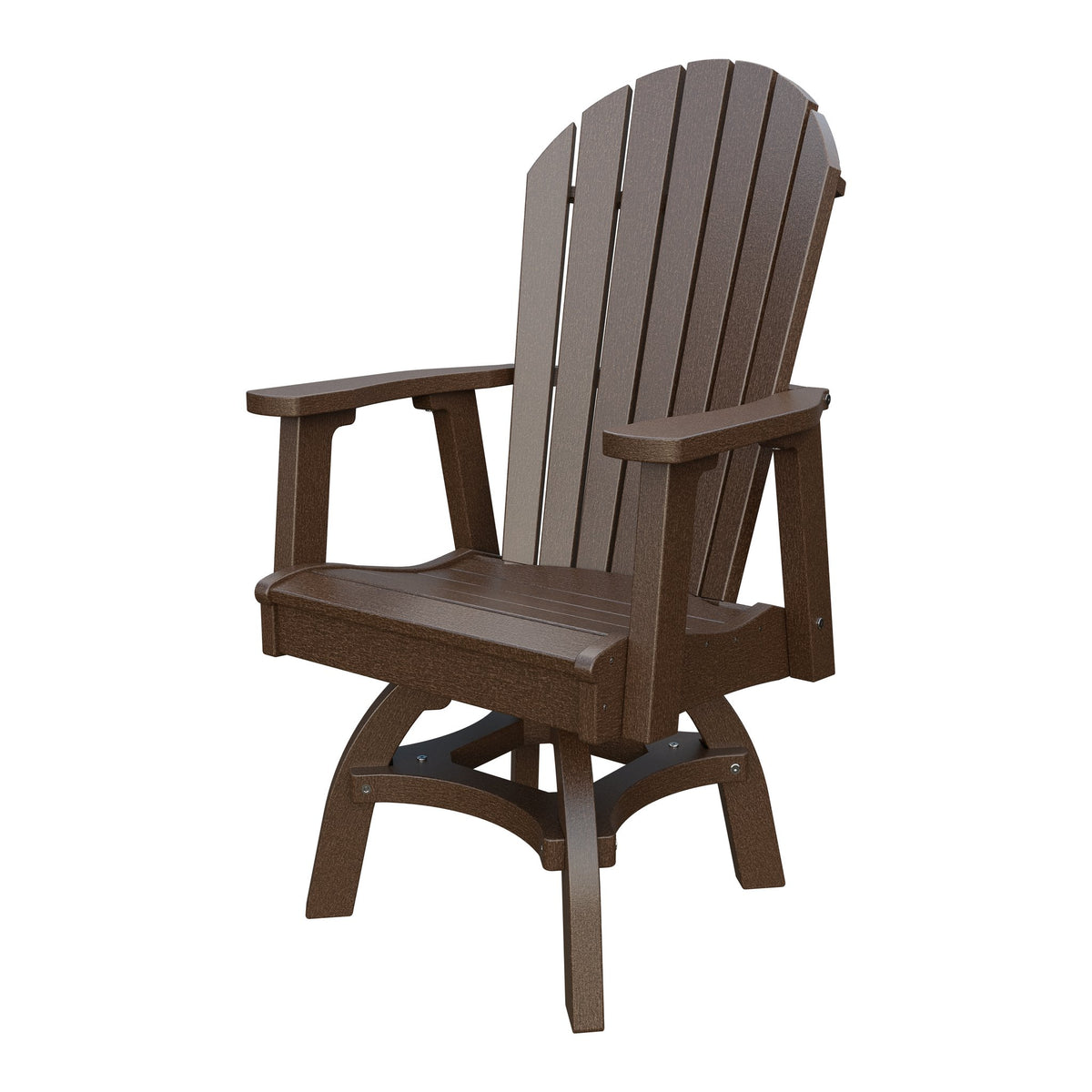 Amish Adirondack Swivel Dining Chair in Milwaukee Brown