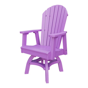 Amish Adirondack Swivel Dining Rocker in Bright Purple