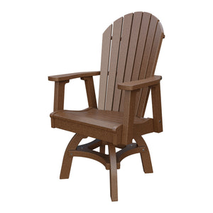 Amish Adirondack Swivel Dining Chair in Tudor Brown