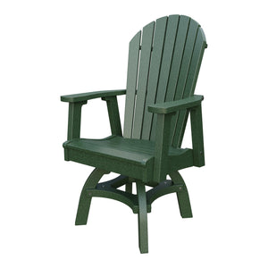 Amish Adirondack Swivel Dining Chair in Turf Green