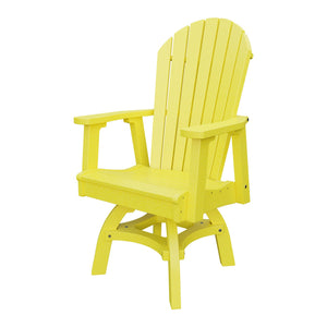 Amish Adirondack Swivel Dining Rocker in Lemon Yellow