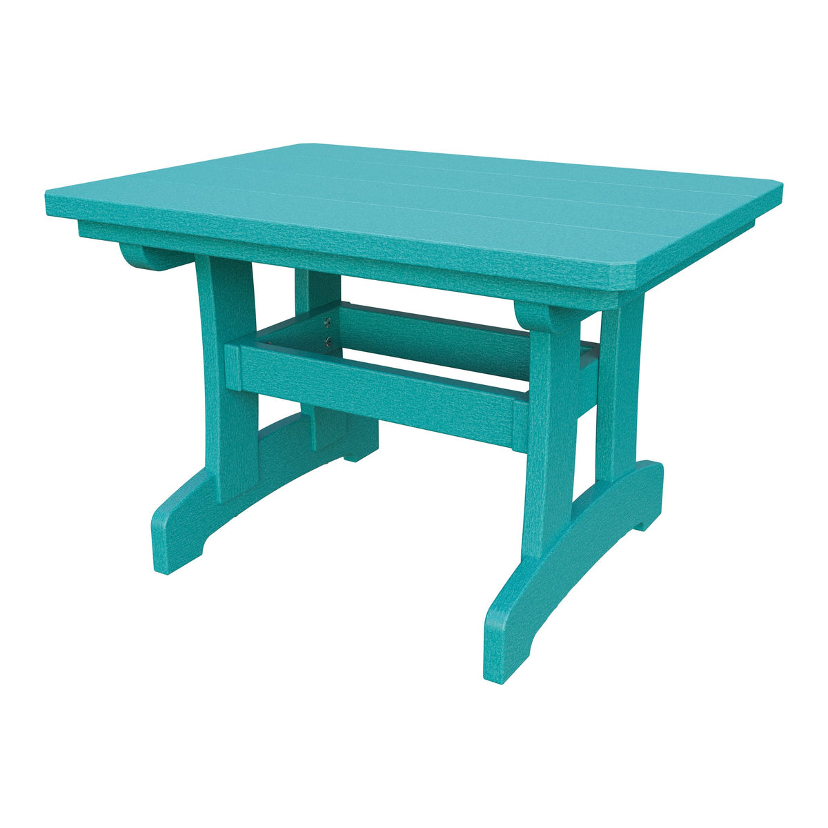 Amish Adirondack Rectangle Poly Outdoor Coffee Table in Aruba Blue