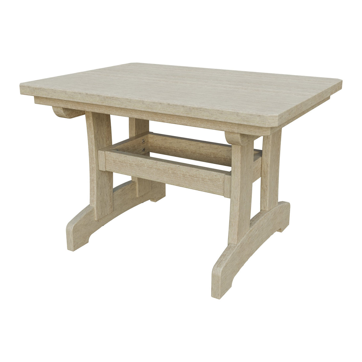 Amish Adirondack Rectangle Poly Outdoor Coffee Table in Birchwood