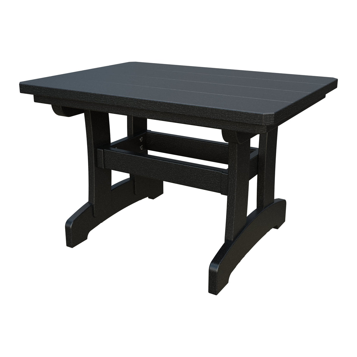 Amish Adirondack Rectangle Poly Outdoor Coffee Table in Black