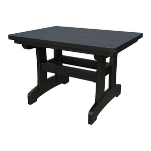 Amish Adirondack Rectangle Poly Outdoor Coffee Table in Black