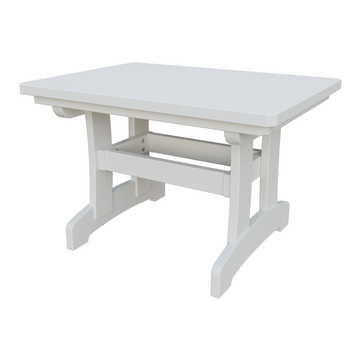 Amish Adirondack Rectangle Poly Outdoor Coffee Table in Bright White
