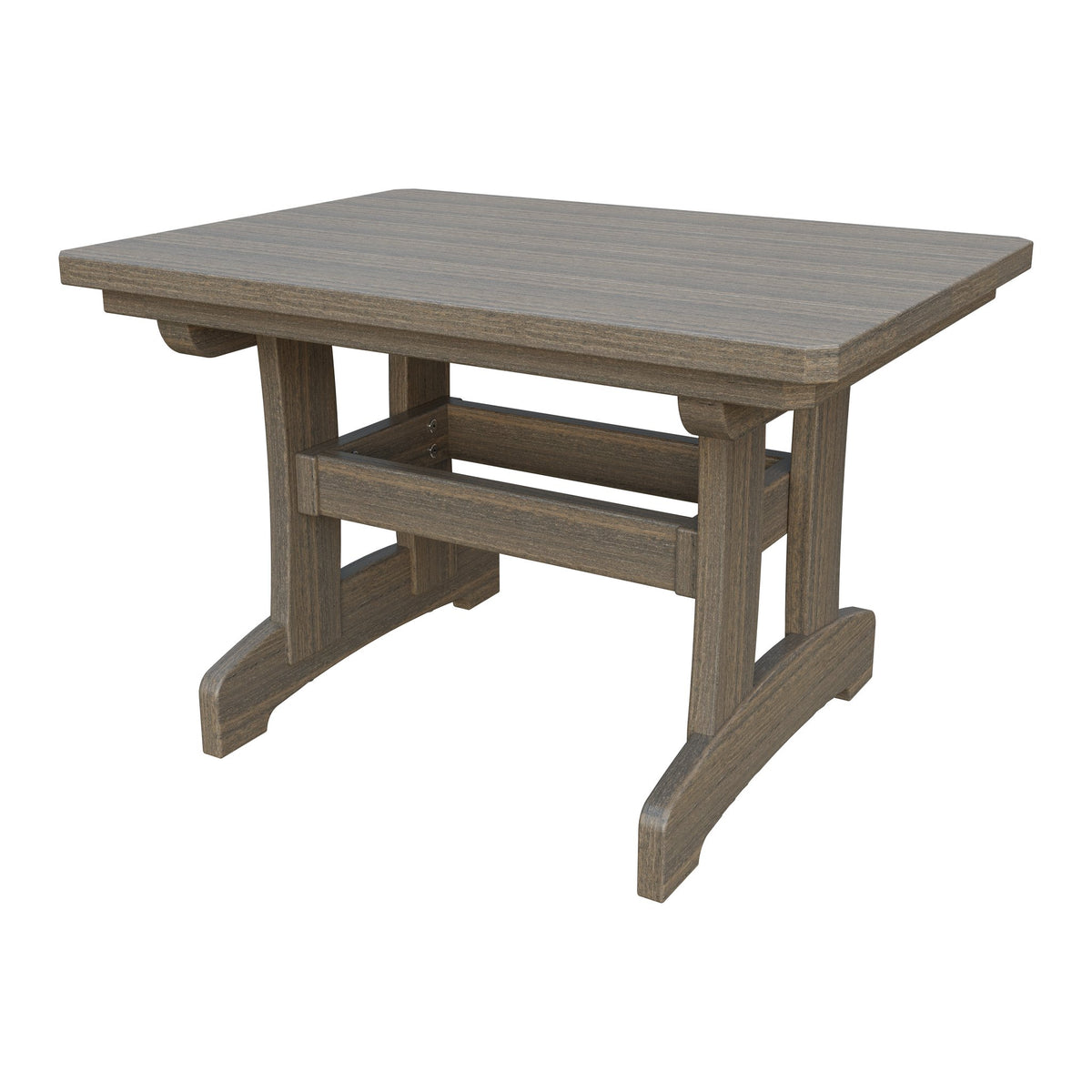 Amish Adirondack Rectangle Poly Outdoor Coffee Table in Coastal Gray