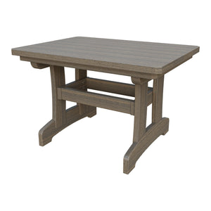Amish Adirondack Rectangle Poly Outdoor Coffee Table in Coastal Gray