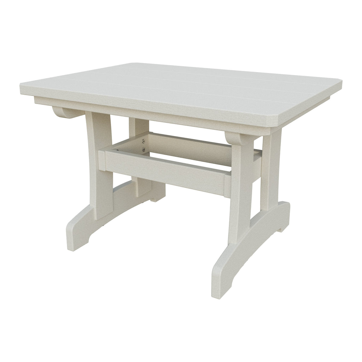 Amish Adirondack Rectangle Poly Outdoor Coffee Table in Ivory