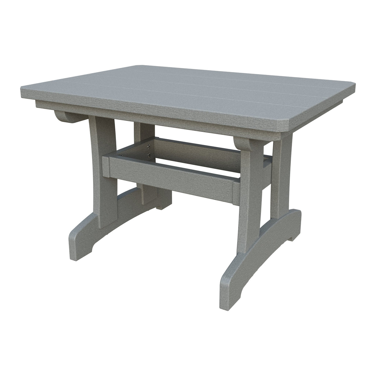 Amish Adirondack Rectangle Poly Outdoor Coffee Table in Light Gray