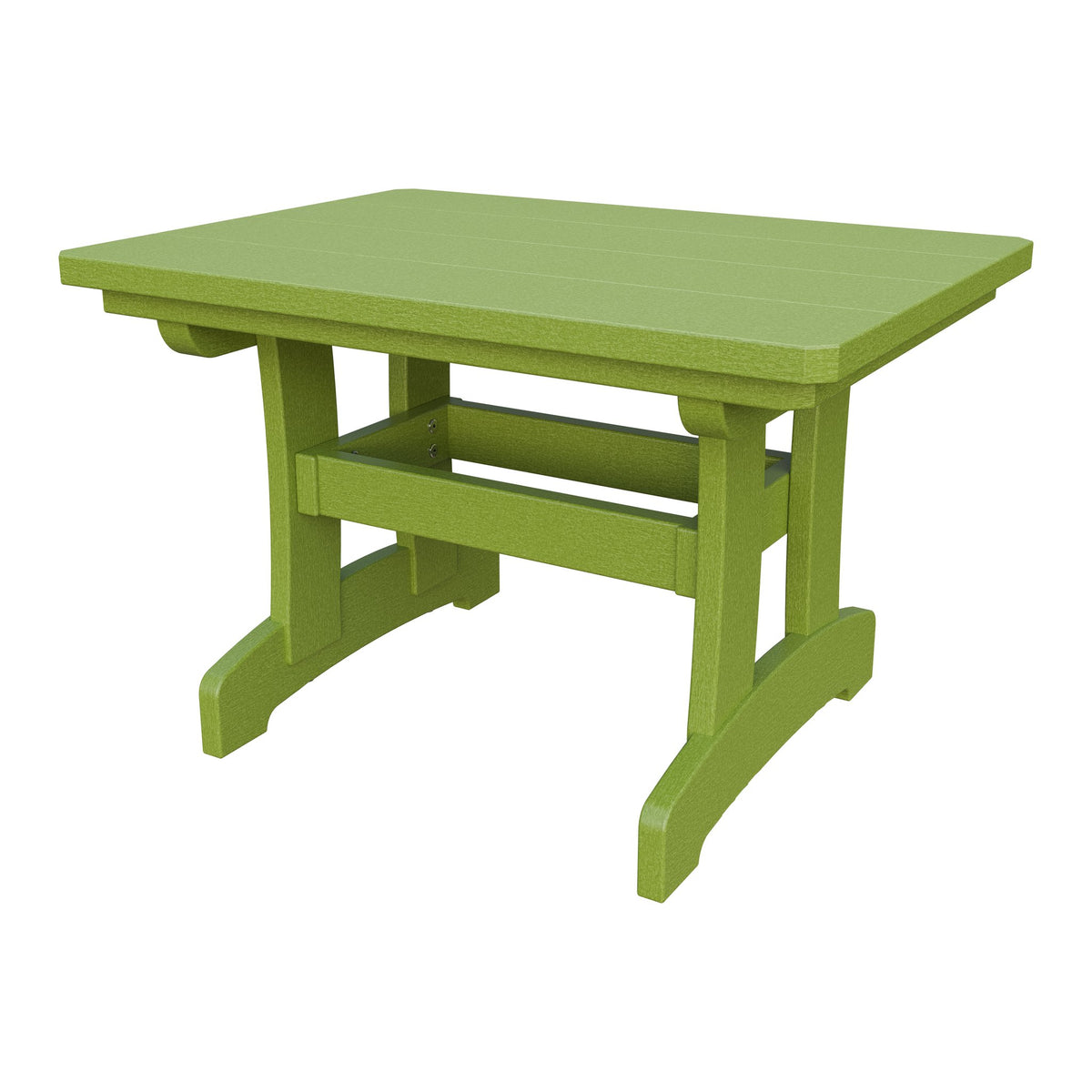 Amish Adirondack Rectangle Poly Outdoor Coffee Table in Tropical Lime Green