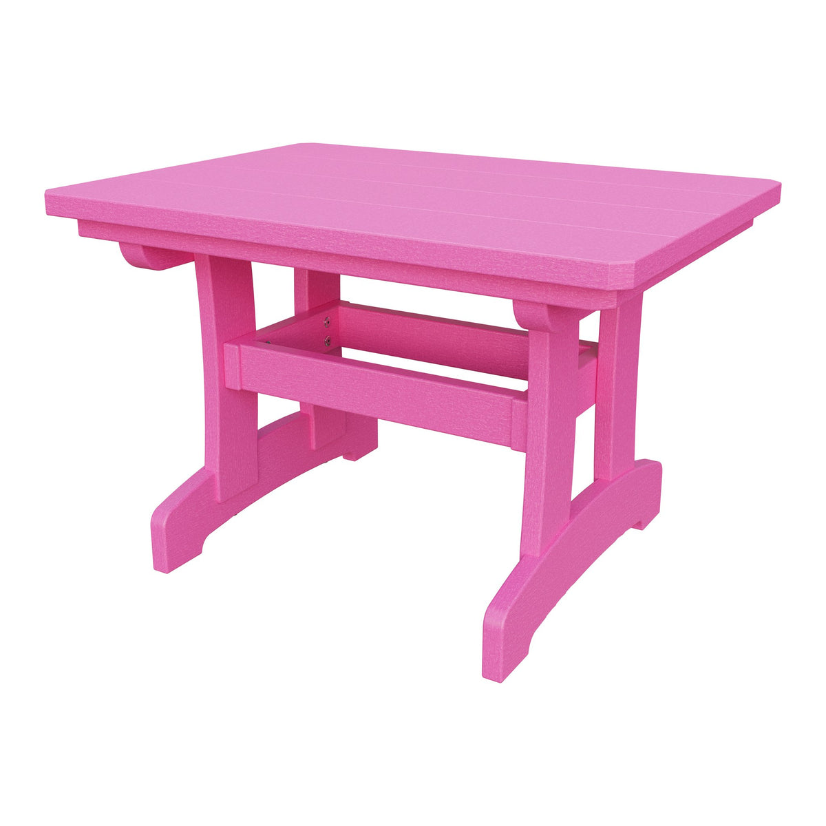Amish Adirondack Rectangle Poly Outdoor Coffee Table in Pink