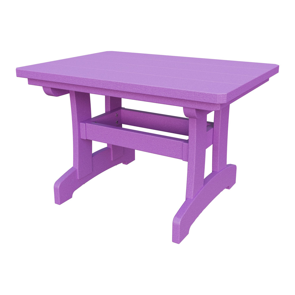 Amish Adirondack Rectangle Poly Outdoor Coffee Table in Bright Purple