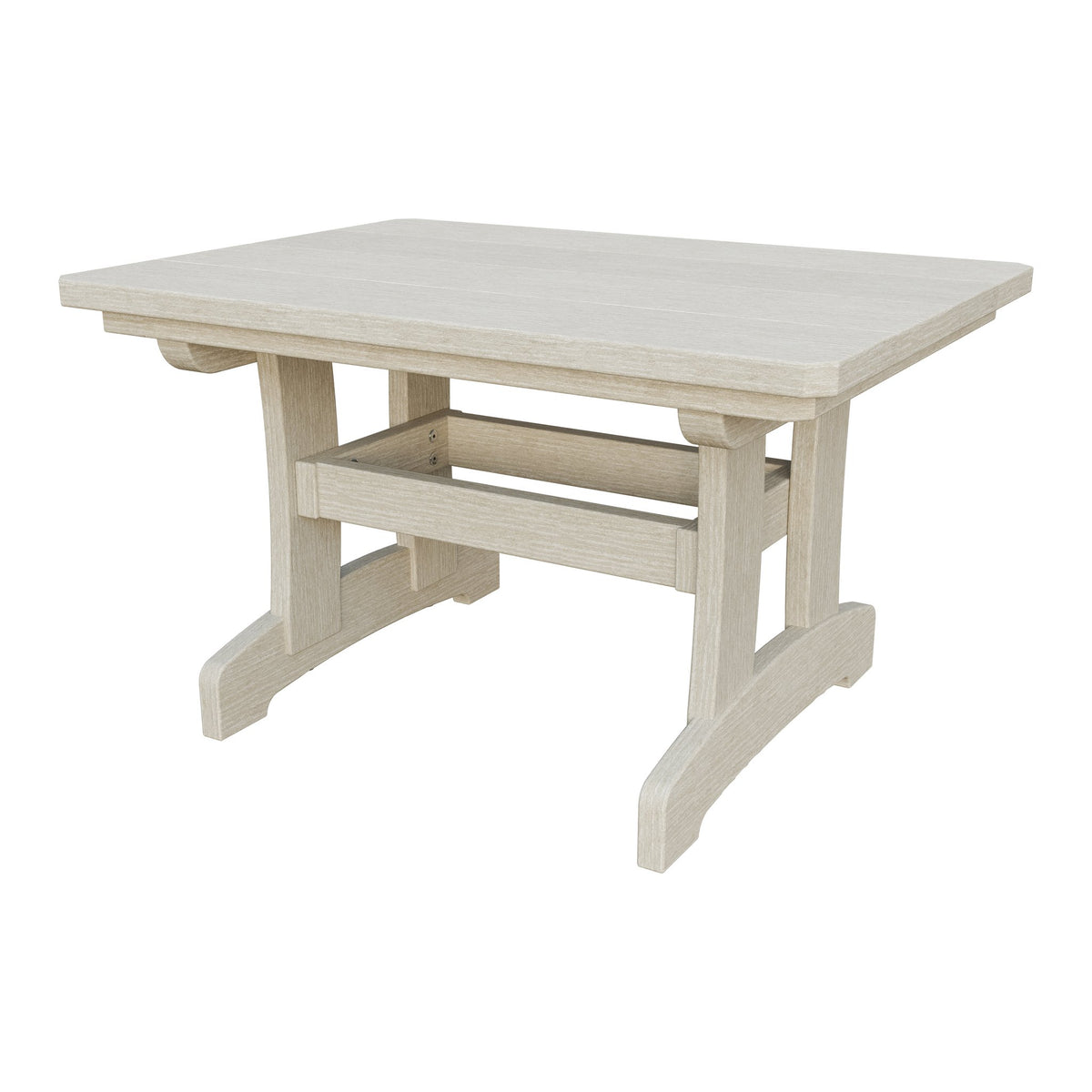 Amish Adirondack Rectangle Poly Outdoor Coffee Table in Seashell