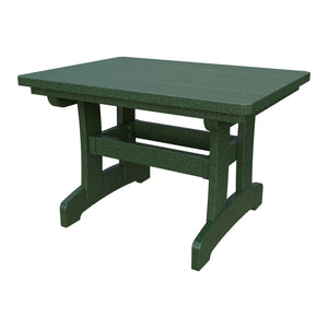 Amish Adirondack Rectangle Poly Outdoor Coffee Table in Turf Green