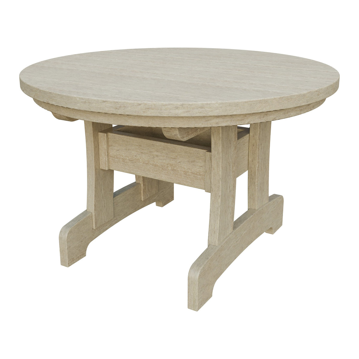 Amish Adirondack Round Poly Coffee Table in Birchwood