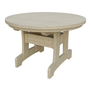 Amish Adirondack Round Poly Coffee Table in Birchwood