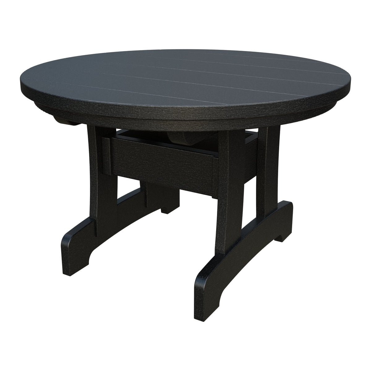 Amish Adirondack Round Poly Coffee Table in Black