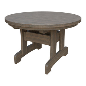 Amish Adirondack Round Poly Coffee Table in Brazilian Walnut