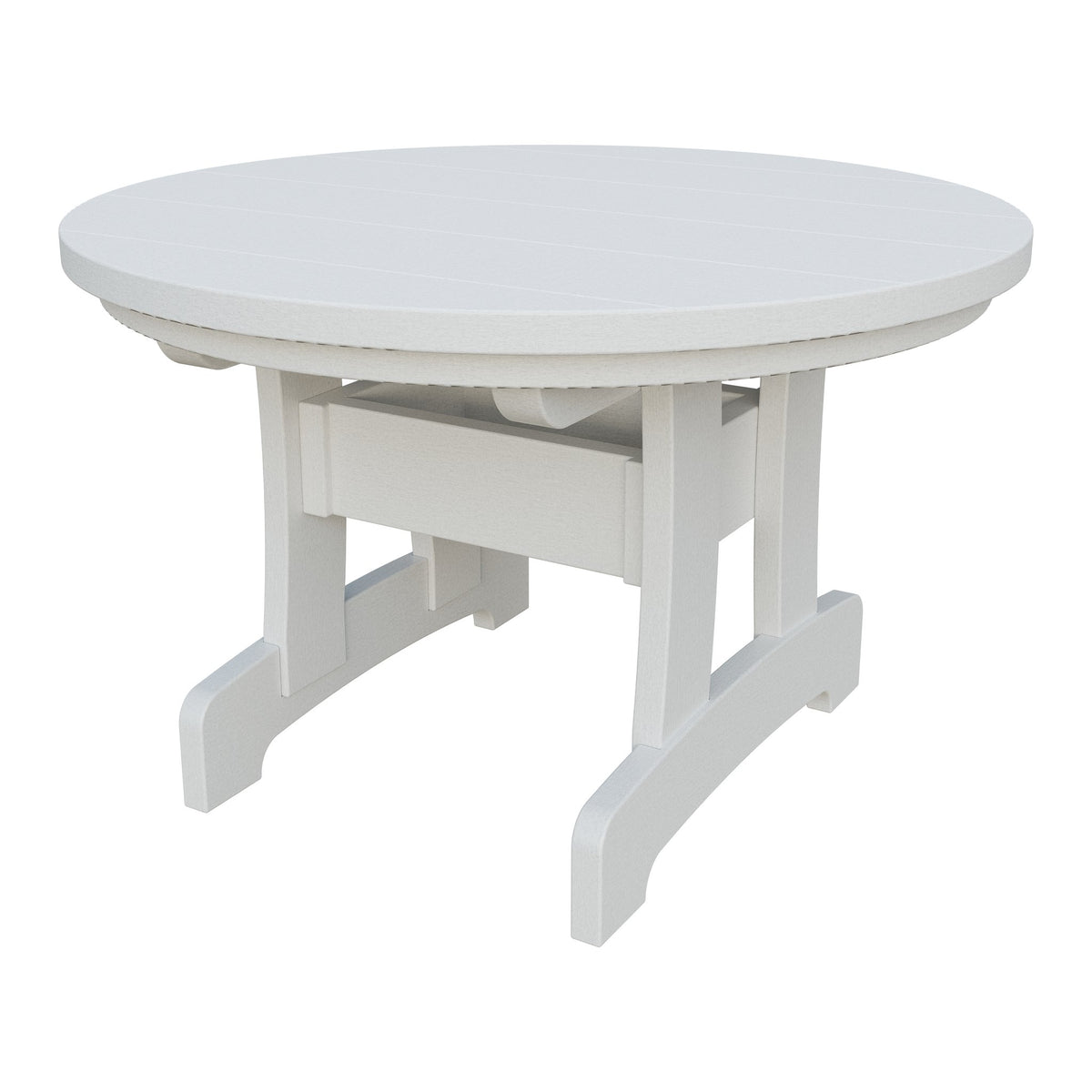 Amish Adirondack Round Poly Coffee Table in Bright White