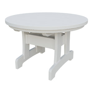 Amish Adirondack Round Poly Coffee Table in Bright White